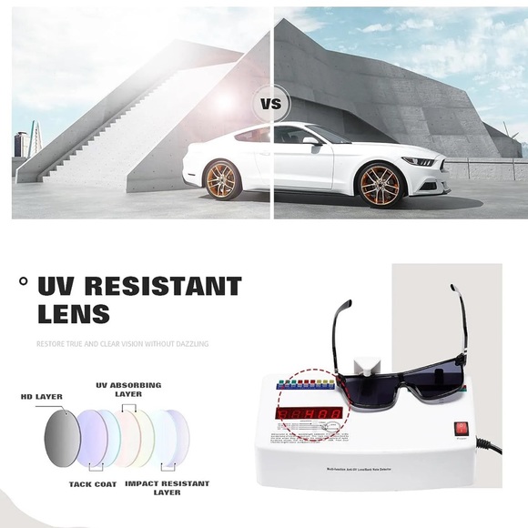 NWT/Tianyesy black/blue Y2K Sunglasses - Picture 4 of 4